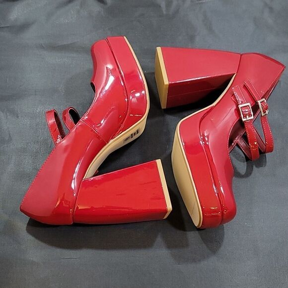 BRAND NEW SODA WOMEN'S  CLOSED TOE MARY JANE HIGH CHUNKY PUMPS - Picture 9 of 14